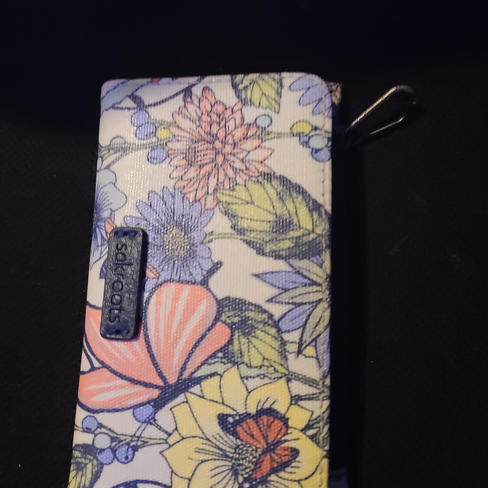 Sakroots White and Pink Wallet with Floral Design